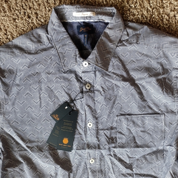 Good Man Brand Button Down Short Sleeve Shirt NWT - Picture 3 of 7